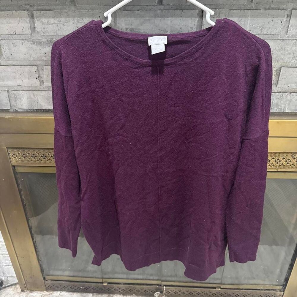 Chico-s Women's Purple and Burgundy Blouse